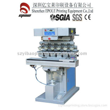 Six Color Shuttle Pad Printer with shuttle